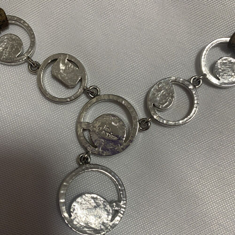 Lia Sophia Round Crystal Y-Drop Pendant Necklace 16" - Picture 6 of 9